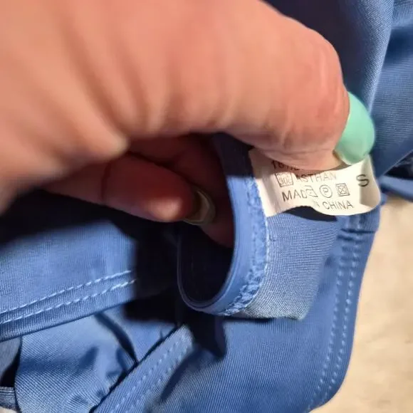 Bikini Bundle (2 Sets) CUPSHE Teal Striped Bikini & Unknown Blue Ruffle - Small - Picture 10 of 10